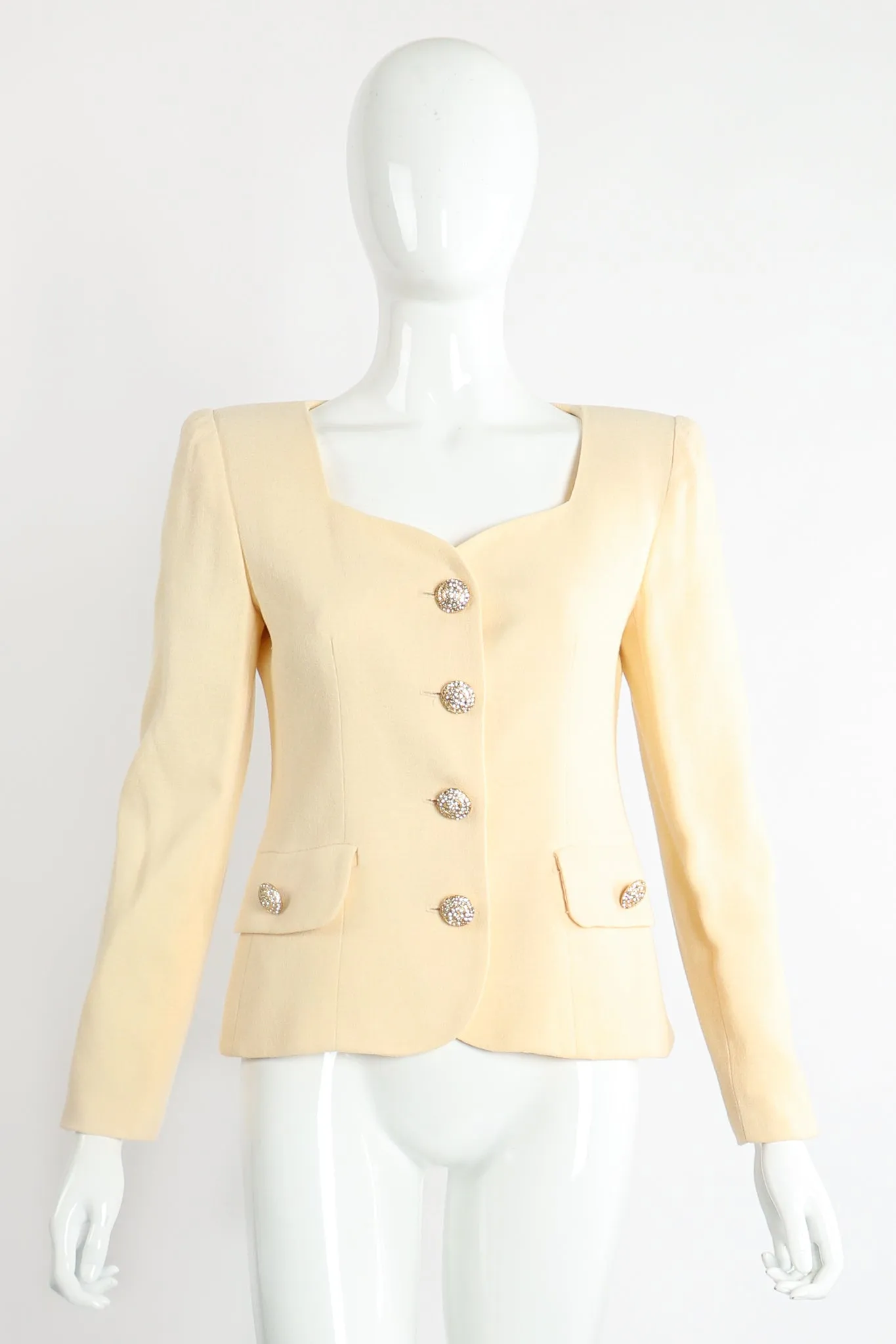 Ostrich Pouf Jacket & Skirt Set