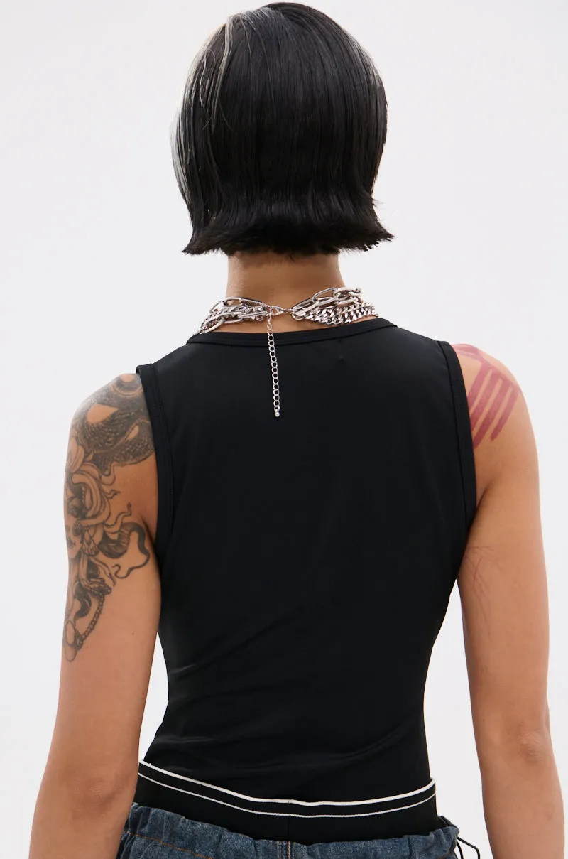 PAXTON PLUNGE SLEEVELESS BODYSUIT