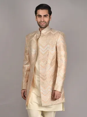 Peach Indowestern | Siddhesh Chauhan