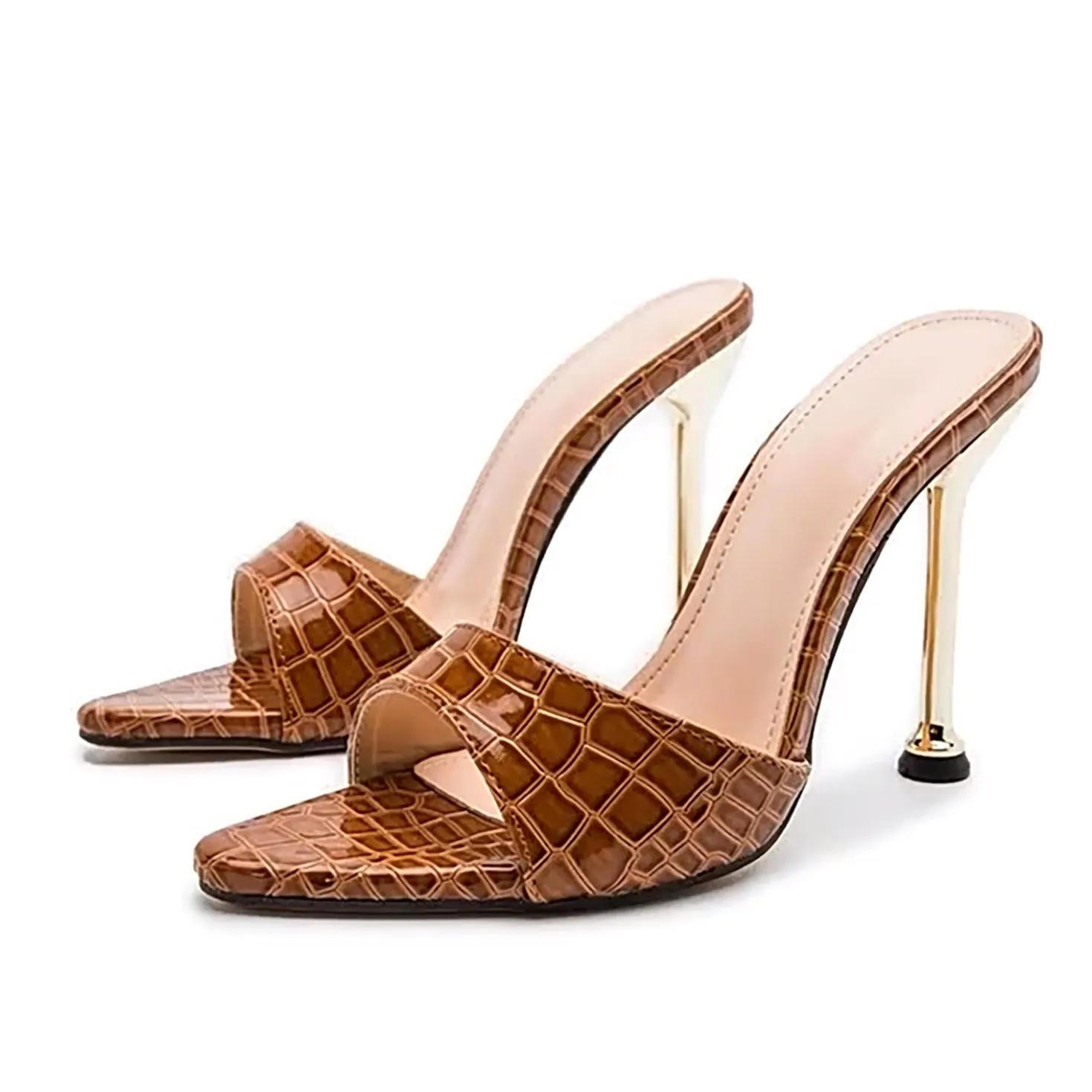 POINTY OPEN-TOE STILETTOS