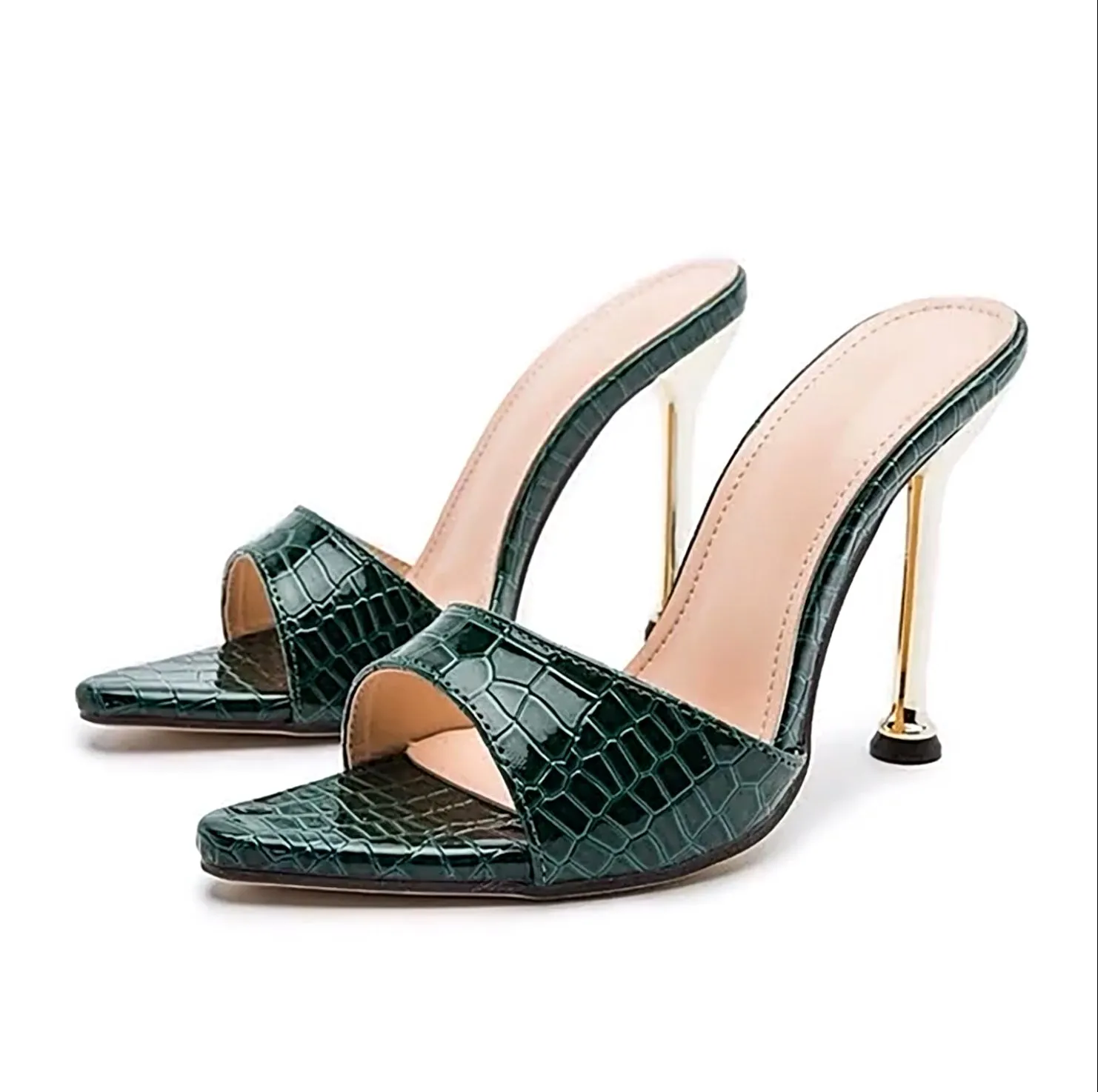 POINTY OPEN-TOE STILETTOS