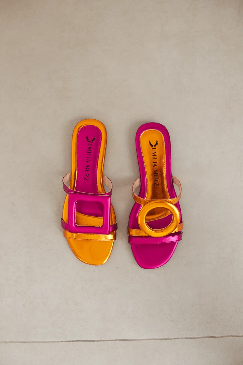 Retro Glam Slides - Fuchsia/Orange