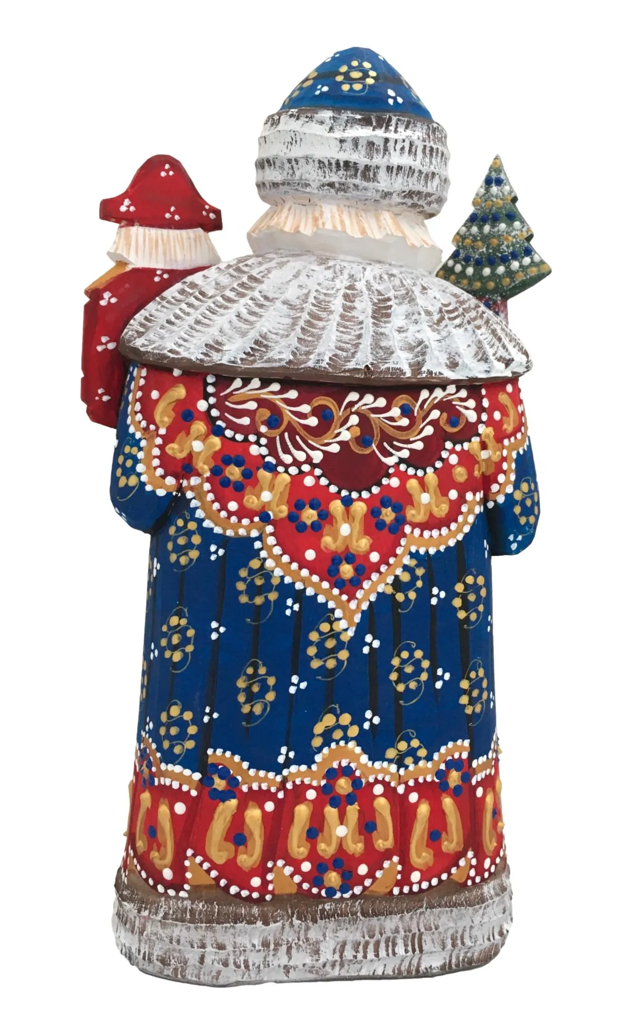 Russian Santa Nutcracker Blue Gold