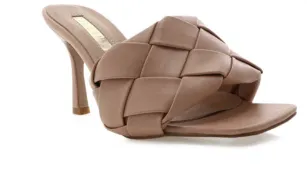 Sandro Woven Nude Mules
