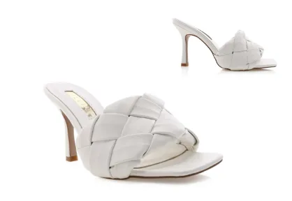 Sandro Woven White Mules