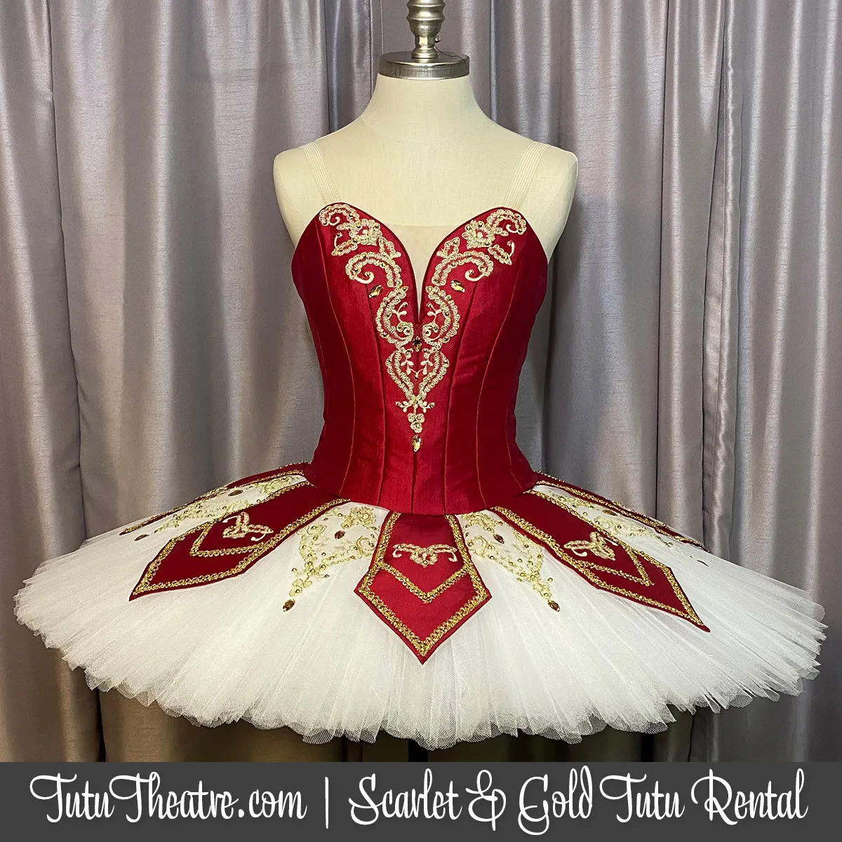 Scarlet and Gold Classical Tutu Rental