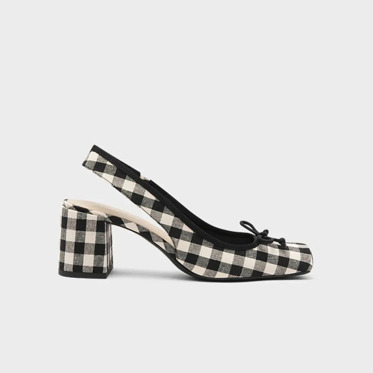 Square Toe Block Heels Pumps