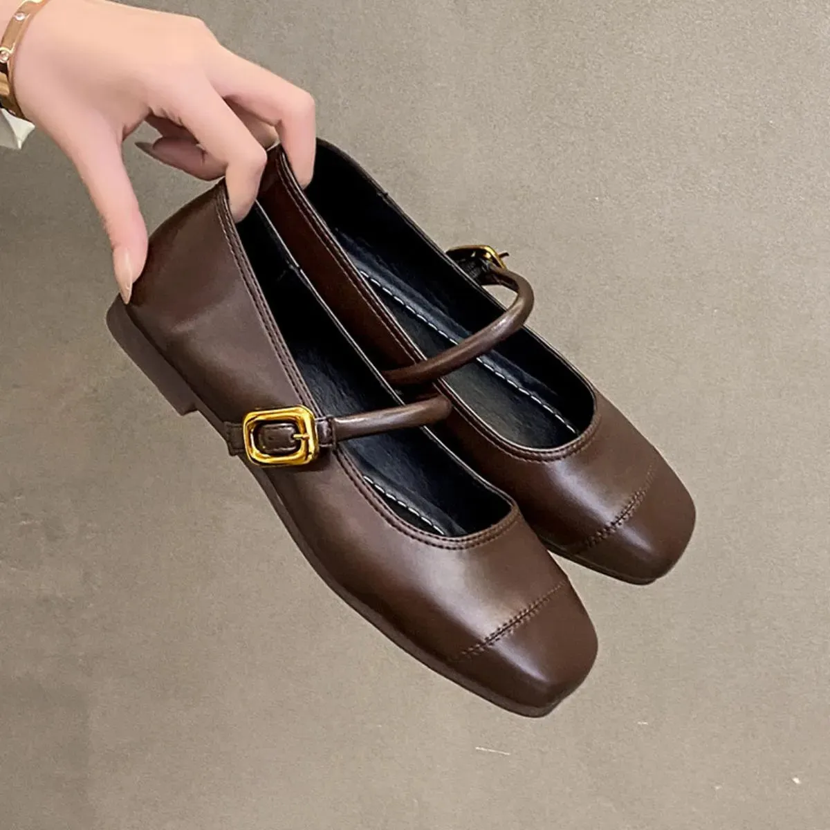 Square Toe Flats Loafers