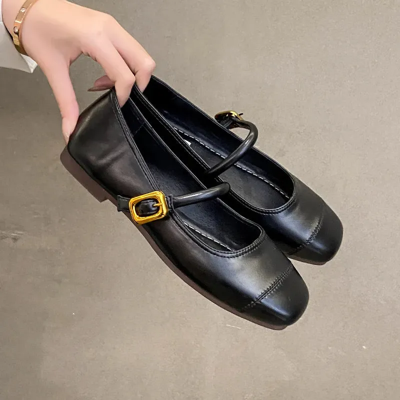 Square Toe Flats Loafers