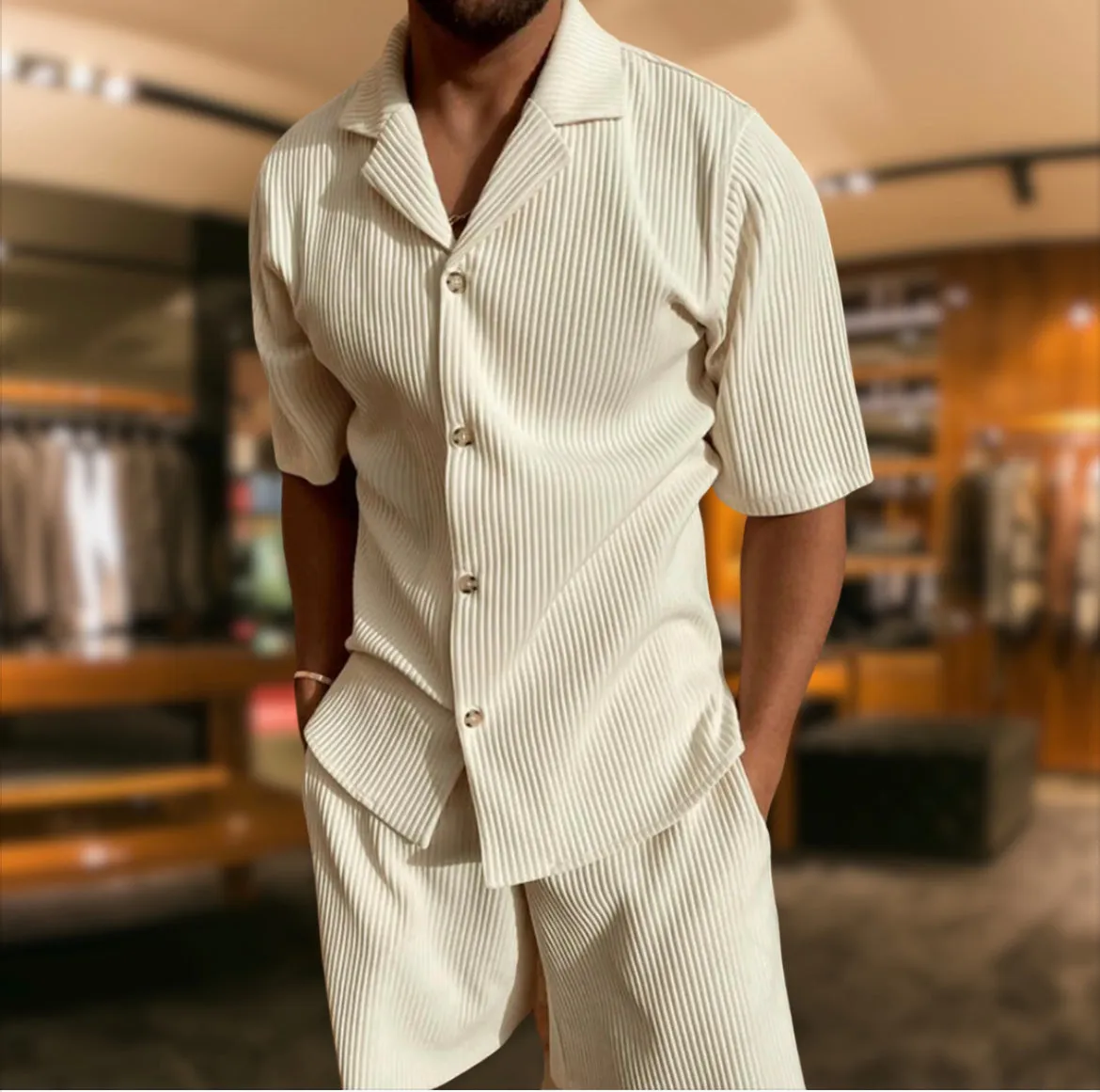 Stylish Luxury Corduroy Summer Outfit for Men