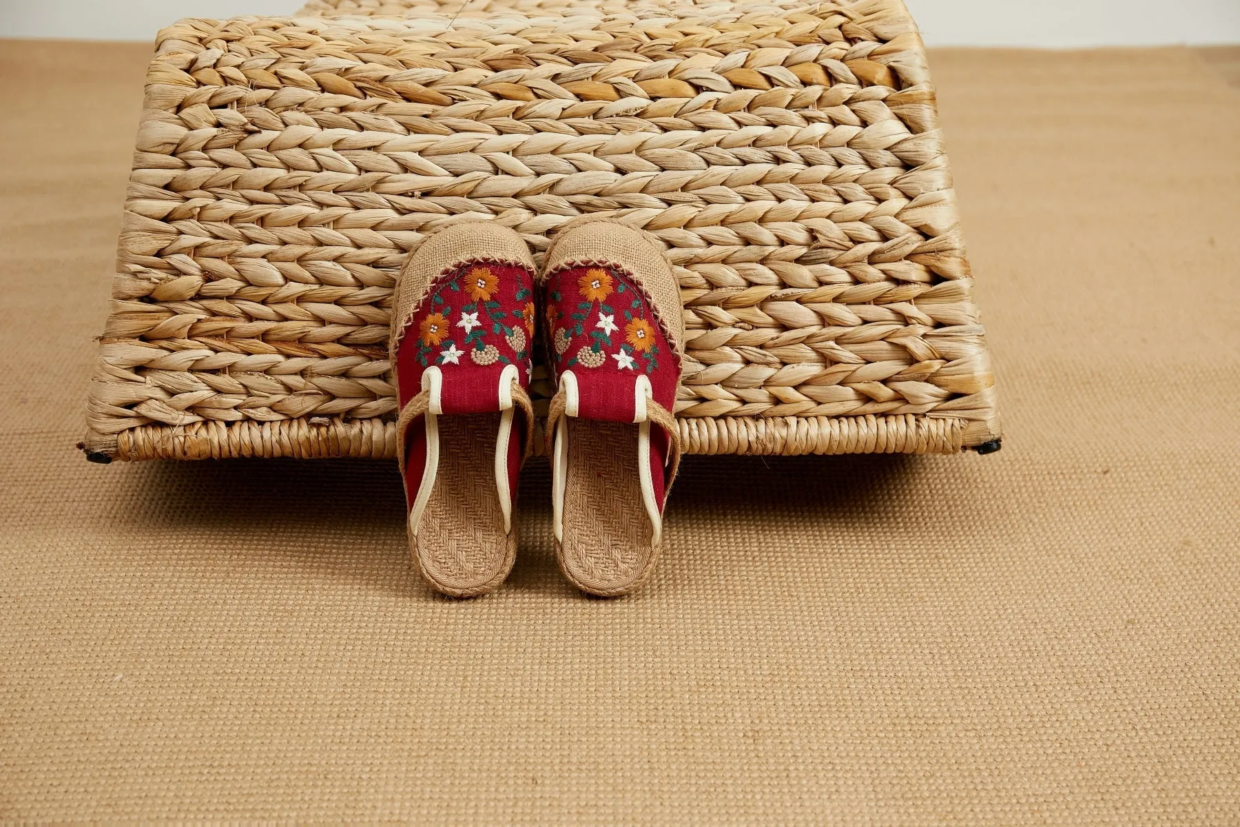 Summer Blooms Embroidered Mules - Women