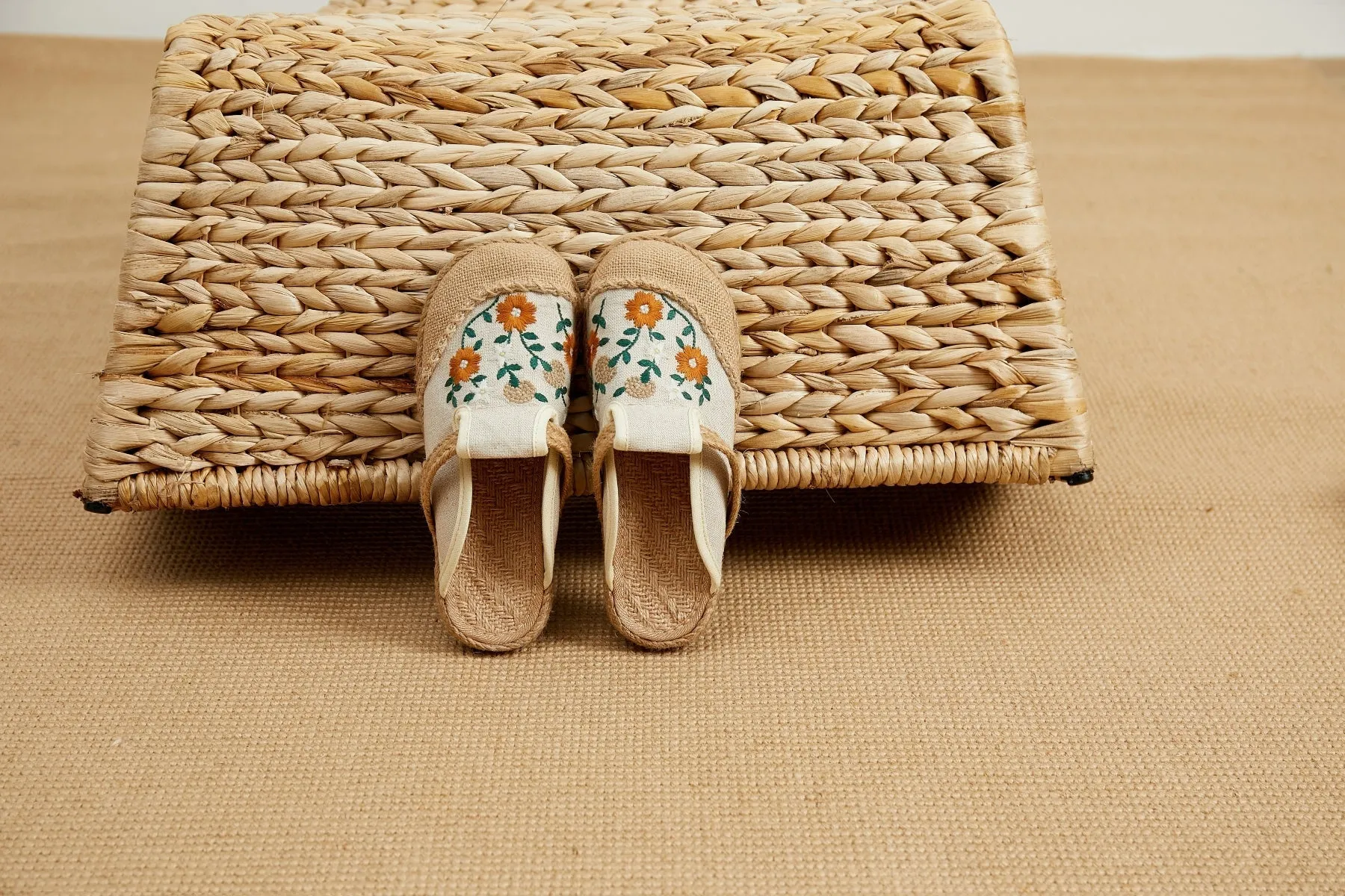 Summer Blooms Embroidered Mules - Women