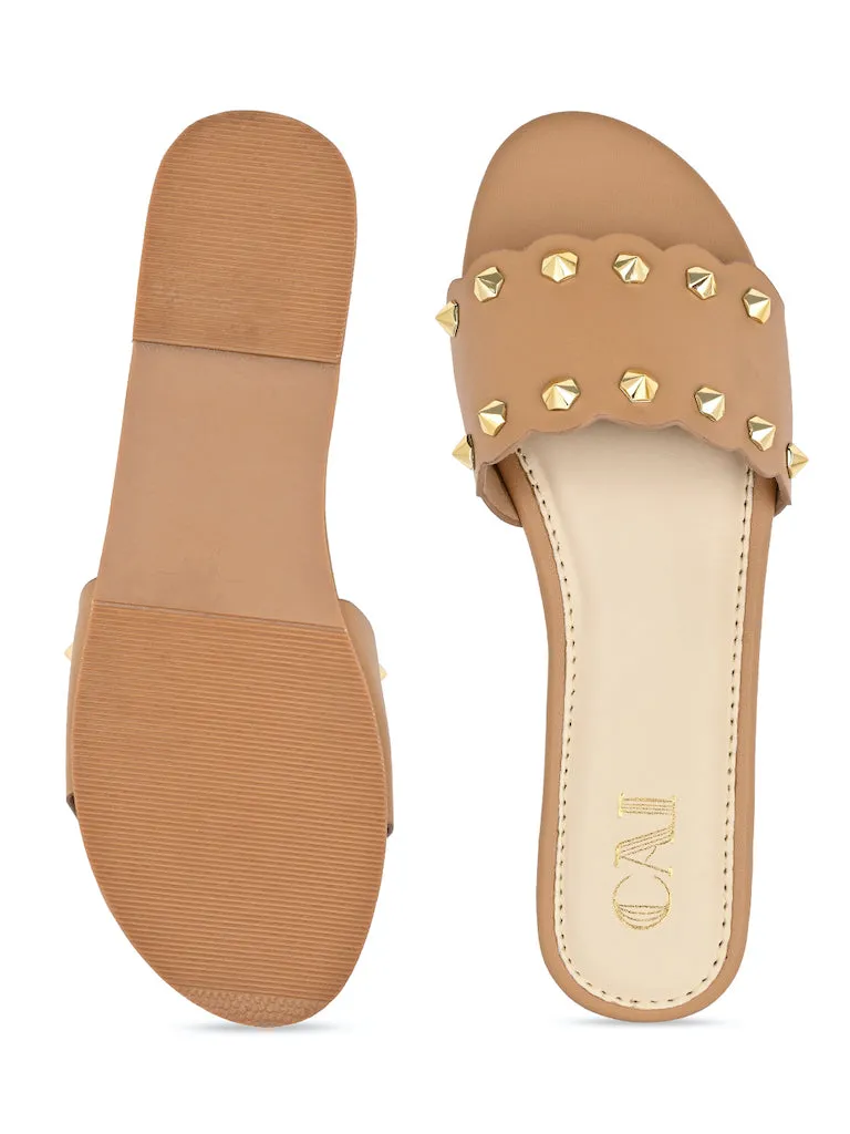 Tan Multi Stud Flats