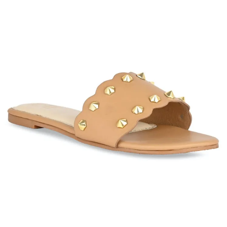 Tan Multi Stud Flats