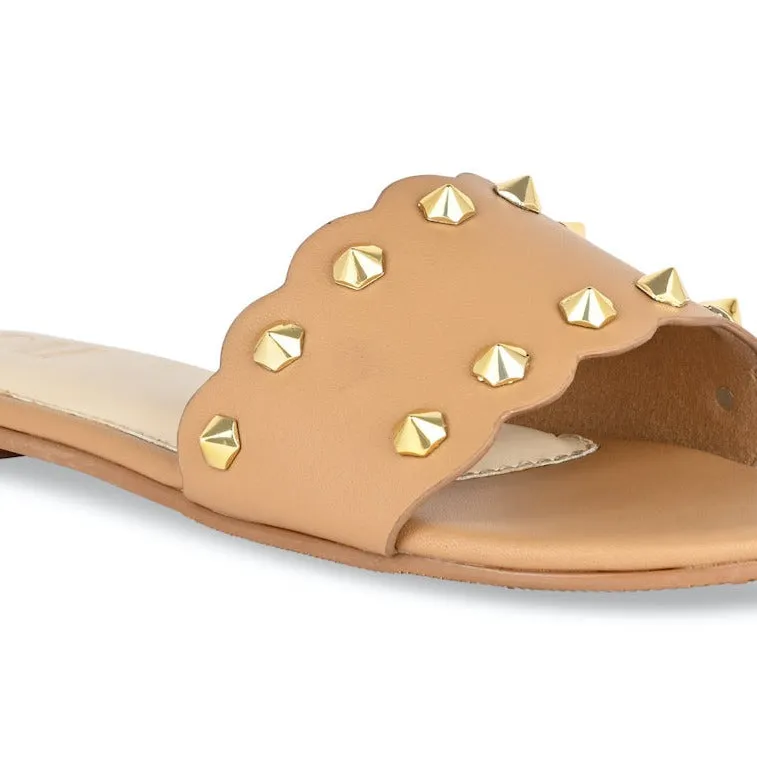 Tan Multi Stud Flats