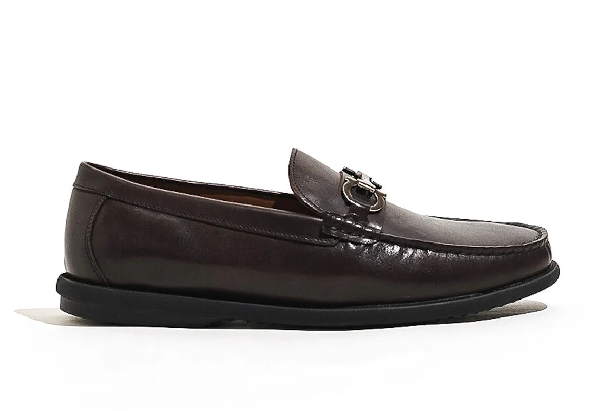 Temple Horsebit Casual Loafer - Coffee