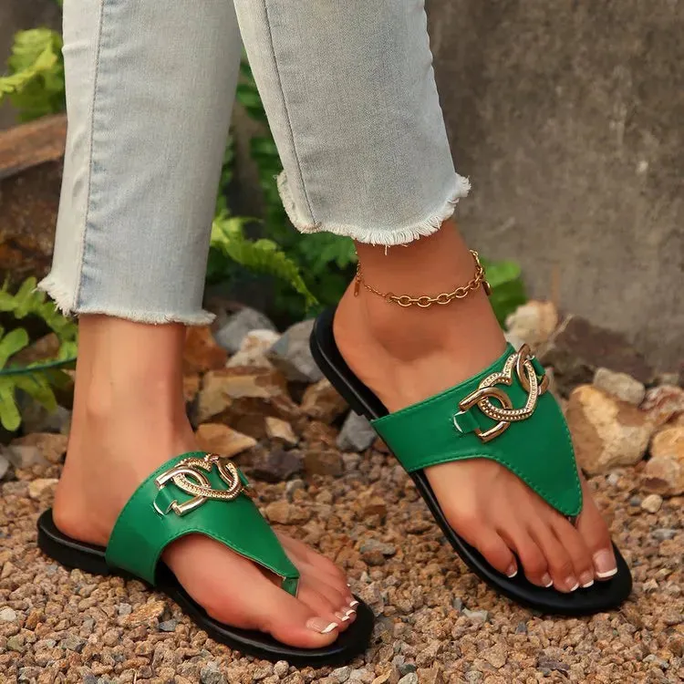 Toe Post Flats Sandals