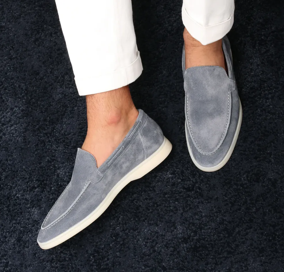 Valdoro | Mens Suede Loafers  Slip-On Yacht Shoes for Summer, Smart Casual Outfits & Beach Weddings