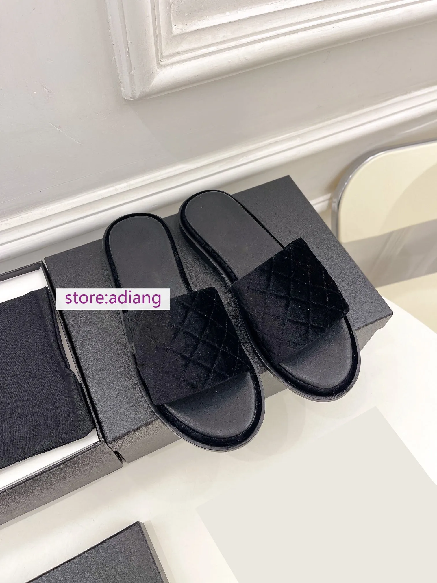 velvet cow leather slippers flats comfort sandals women fashion 35-41 2023 high quality