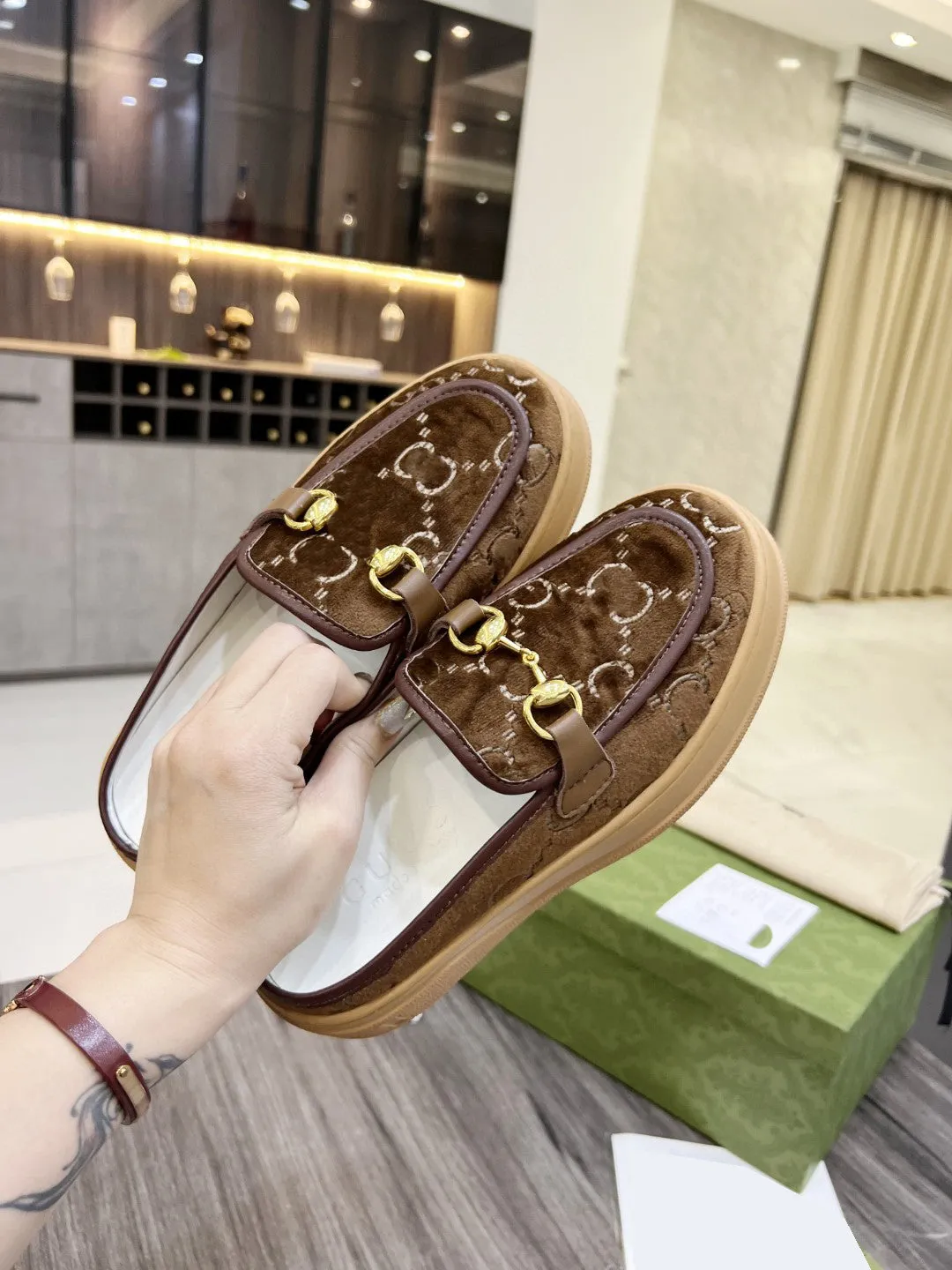 vintage grace print mules casual boat shoes comfort women 35-42 men 38-46 2022 225093301883
